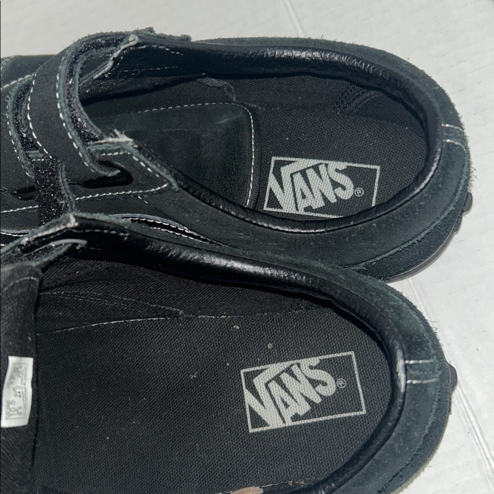 Vans Black Slip-On Loafers with Stitch Detail - Picture 6 of 10